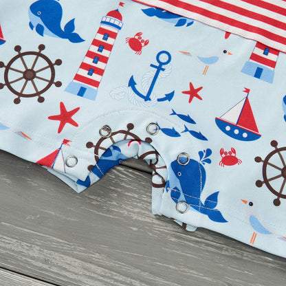 Anchors Away Boy Romper