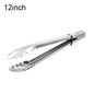 Anti heat Stainless Steel BBQ Tongs Meat Food Clip