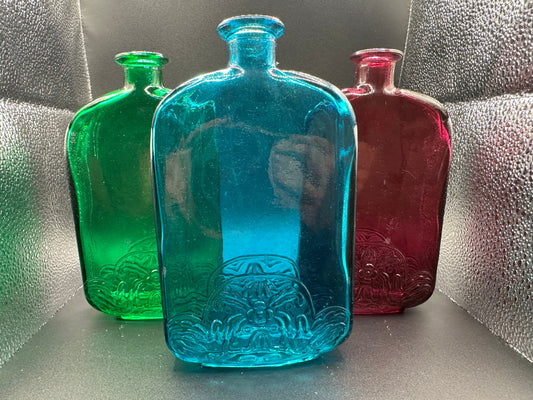 Vintage Color Glass Bottles