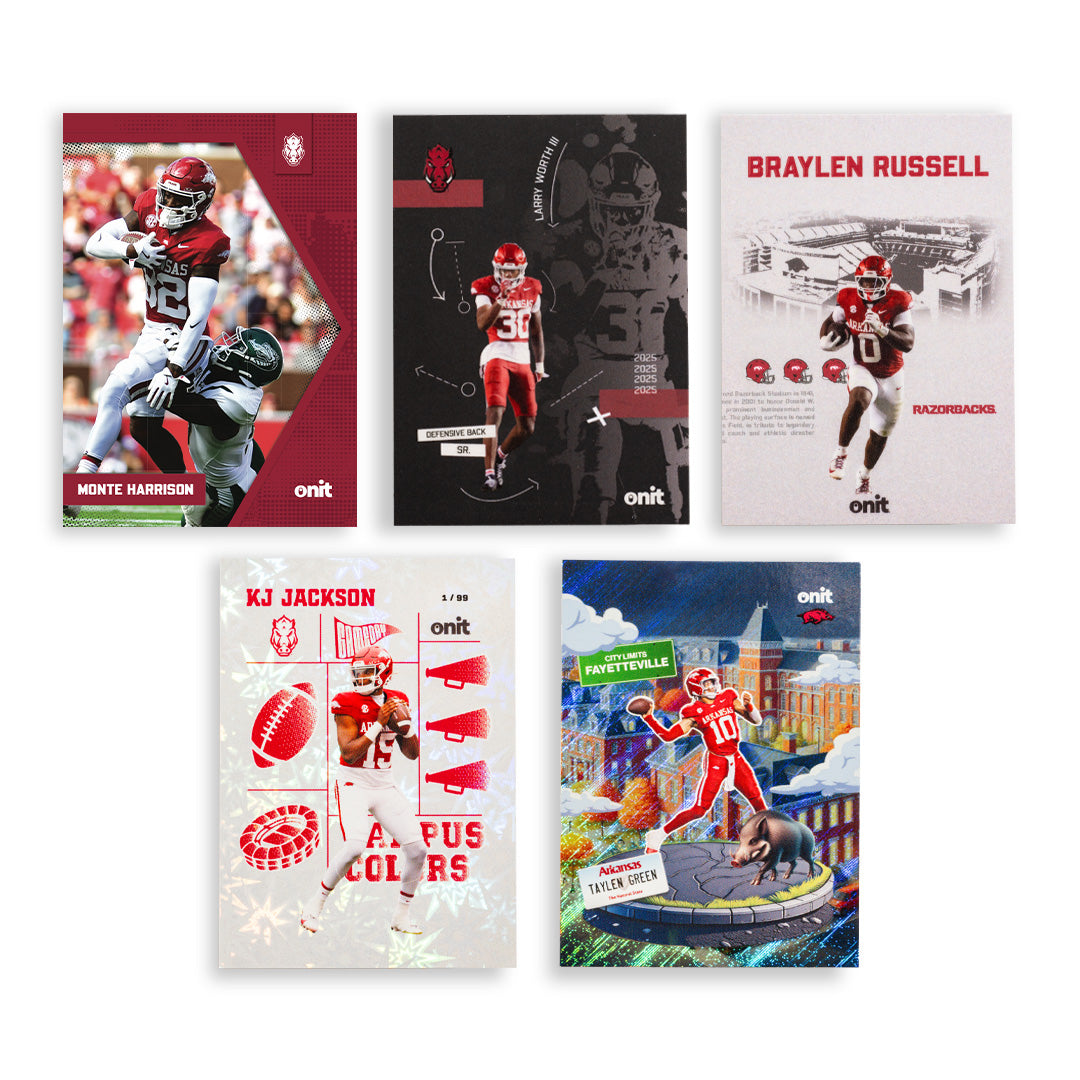 University of Arkansas Football 2025 Trading Cards - Single Pack