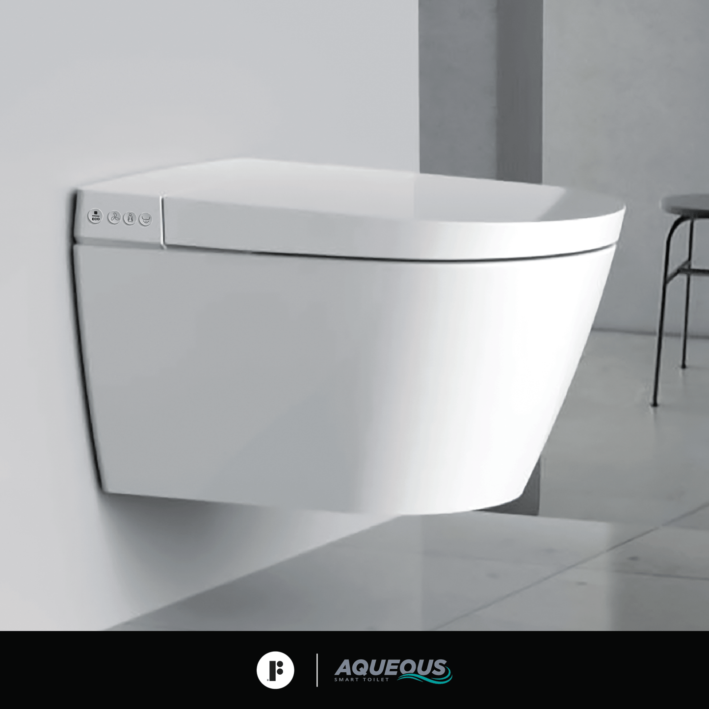 Fine Fixtures SWT1W Aqueous™ Smart Wall-Hung Toilet & Bidet Seat