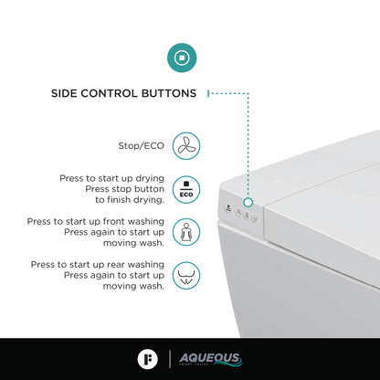 Fine Fixtures SWT1W Aqueous™ Smart Wall-Hung Toilet & Bidet Seat