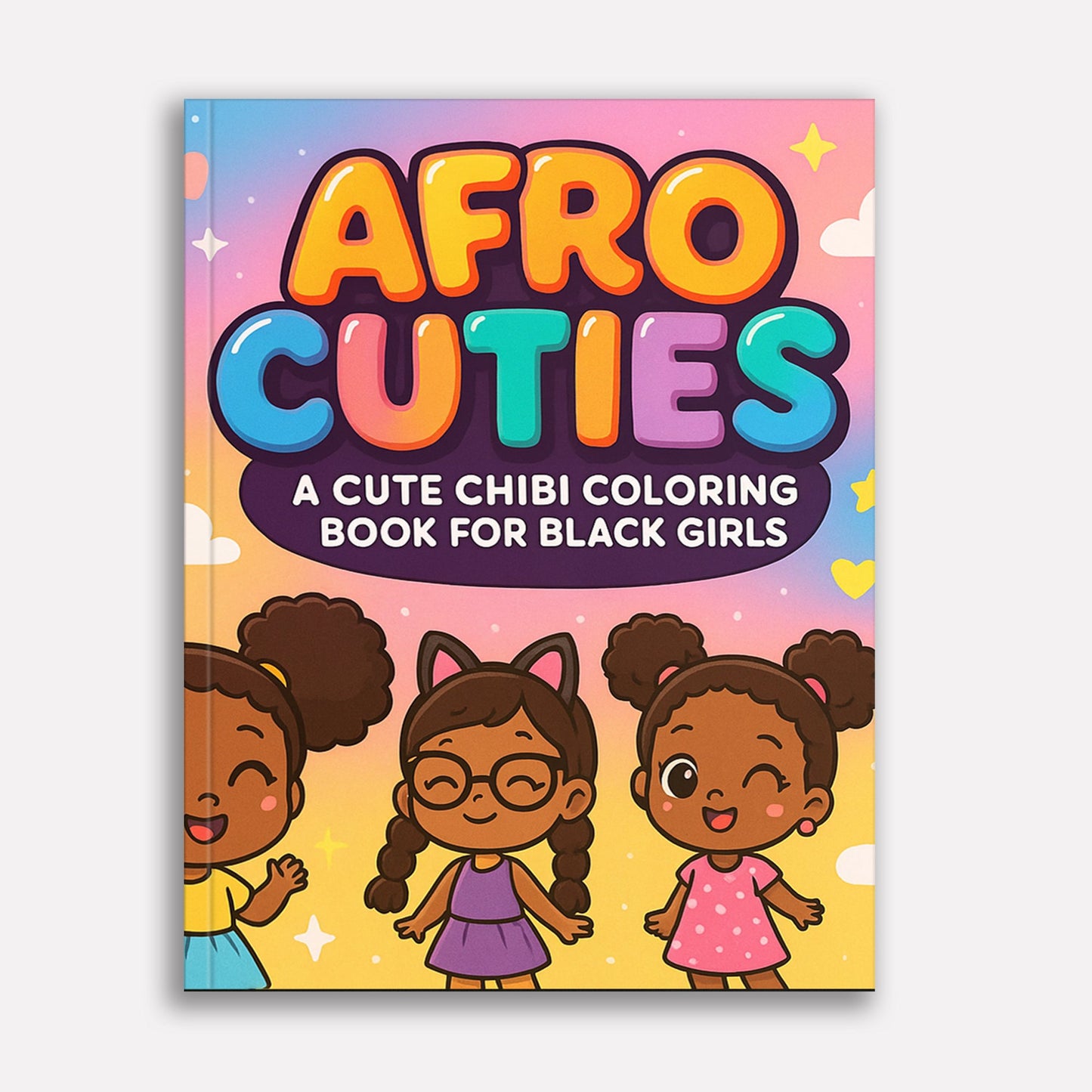 Afro Cuties Coloring Pages – 48 Pages – Cute, Chibi, Black Girl Magic – For Kids