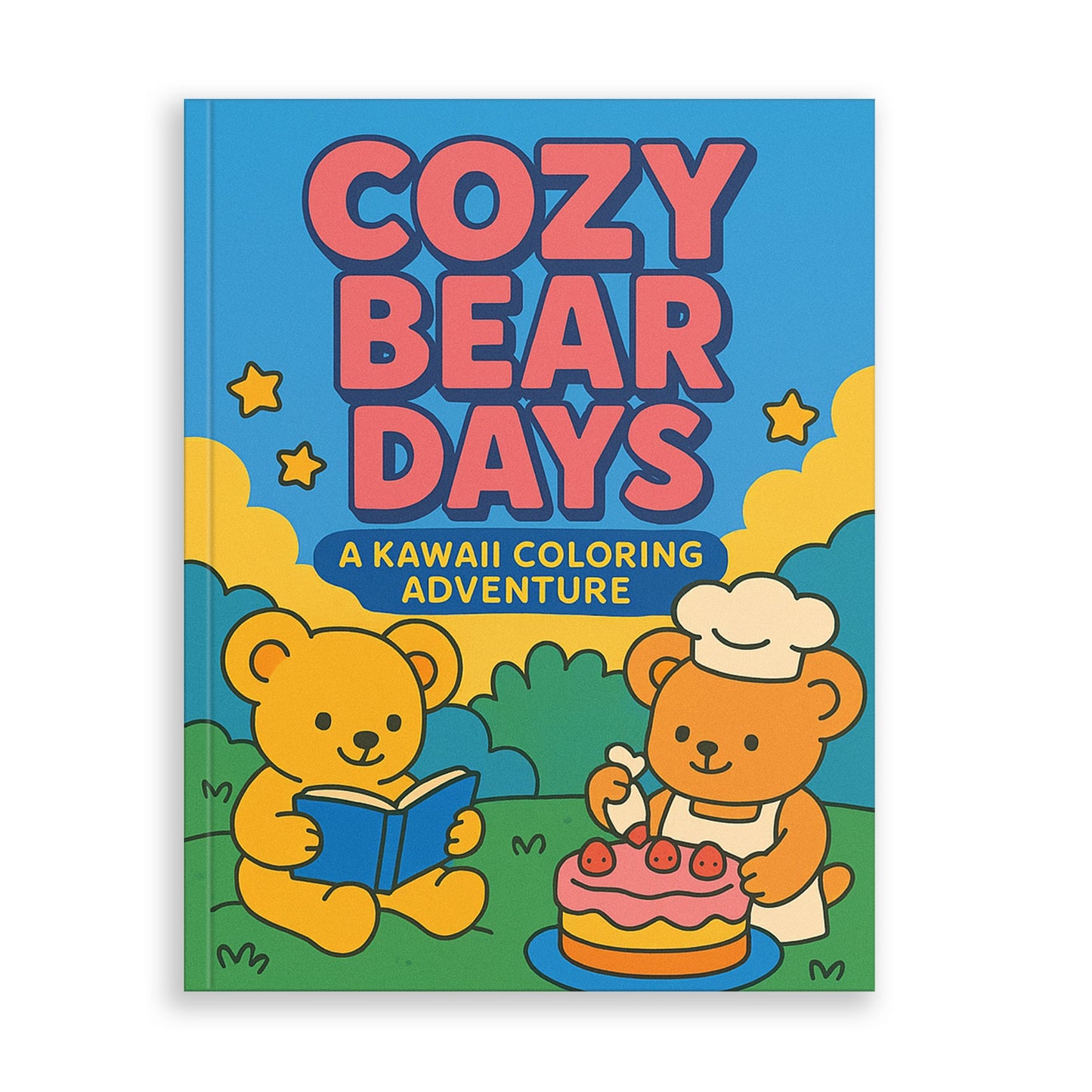 Cozy Bear Days – A Kawaii Coloring Adventure | 48 Adorable Cozy Bear-Themed Pages for Relaxation & Fun
