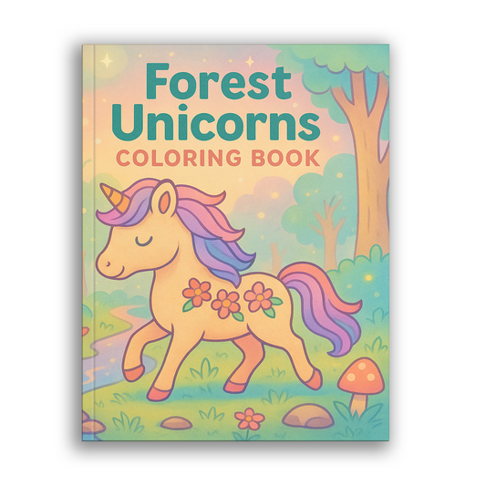 Forest Unicorns Coloring Book A Magical Coloring Adventure of Unicorns in Enchanted Woods