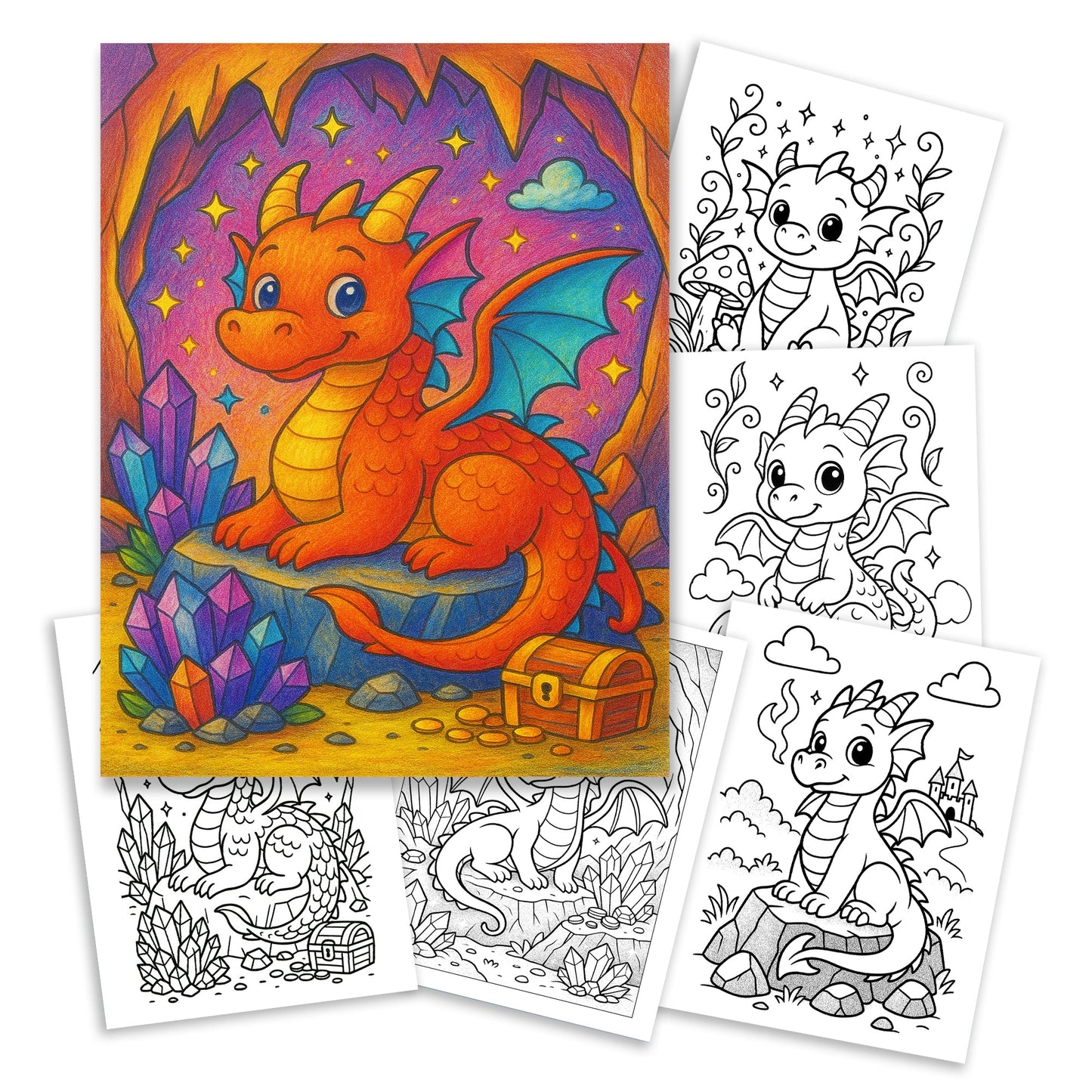 Dragons & Dreams Coloring Book - A Magical Coloring Adventure