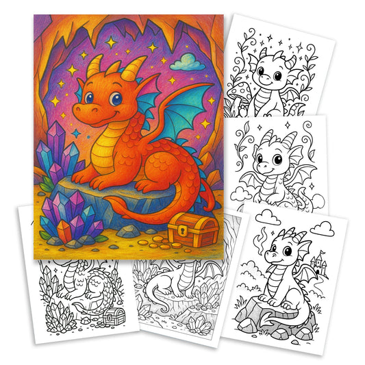 Dragons & Dreams Coloring Book - A Magical Coloring Adventure