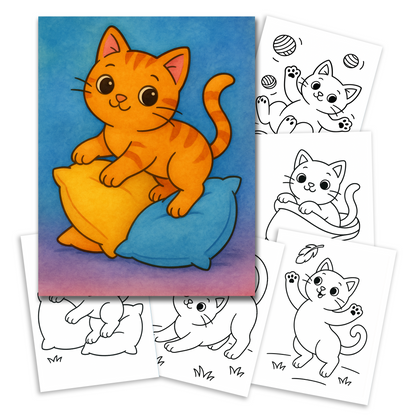 Playful Kittens Coloring Book – Cute and Funny Cats for All Ages