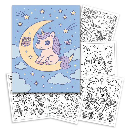 Forest Unicorns Coloring Book A Magical Coloring Adventure of Unicorns in Enchanted Woods