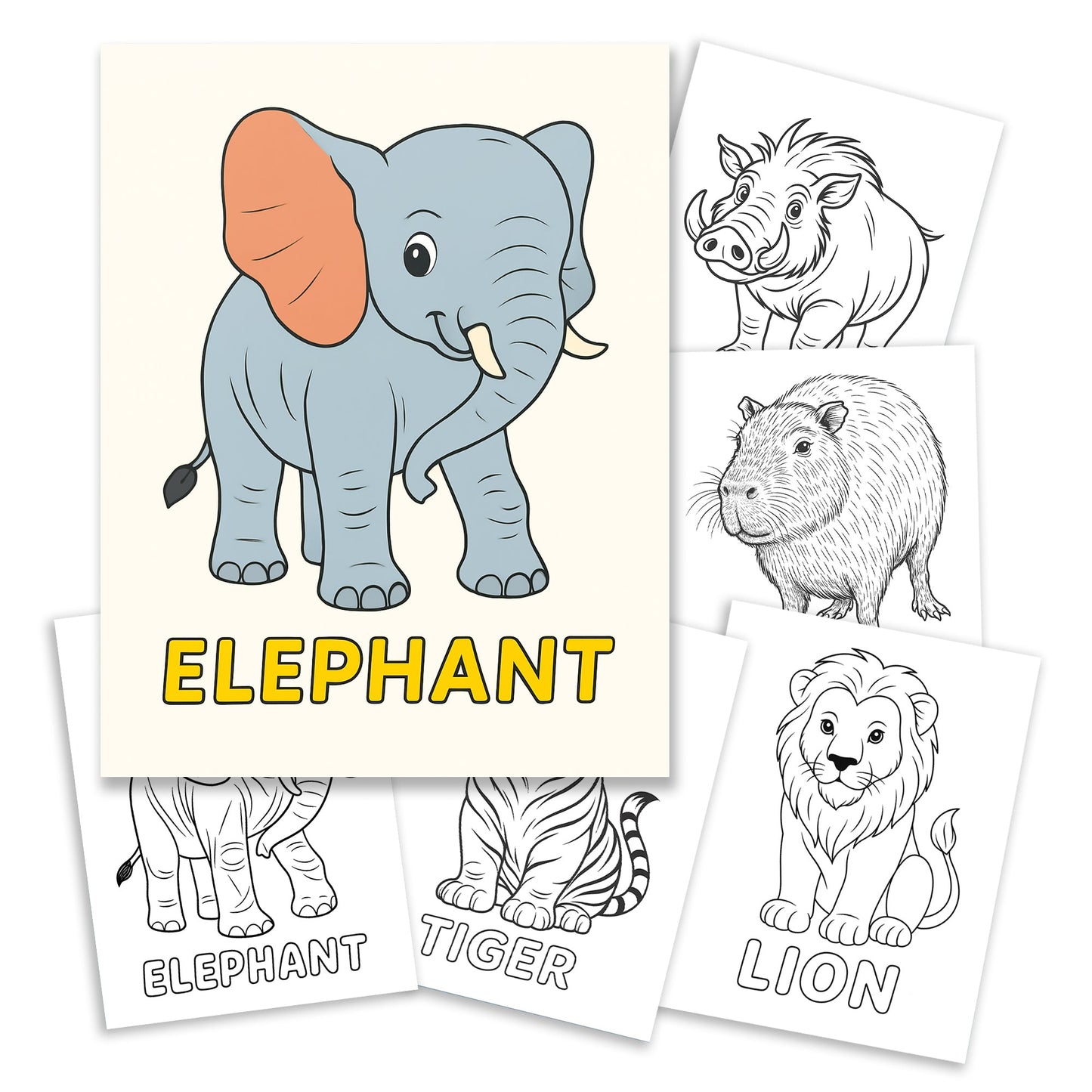 Zoo Buddies – Animal Coloring Adventures | 48 Fun Coloring Pages for Kids