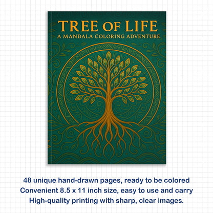 Tree of Life Mandala Coloring Book – Inspirational Nature Designs to Calm Your Mind