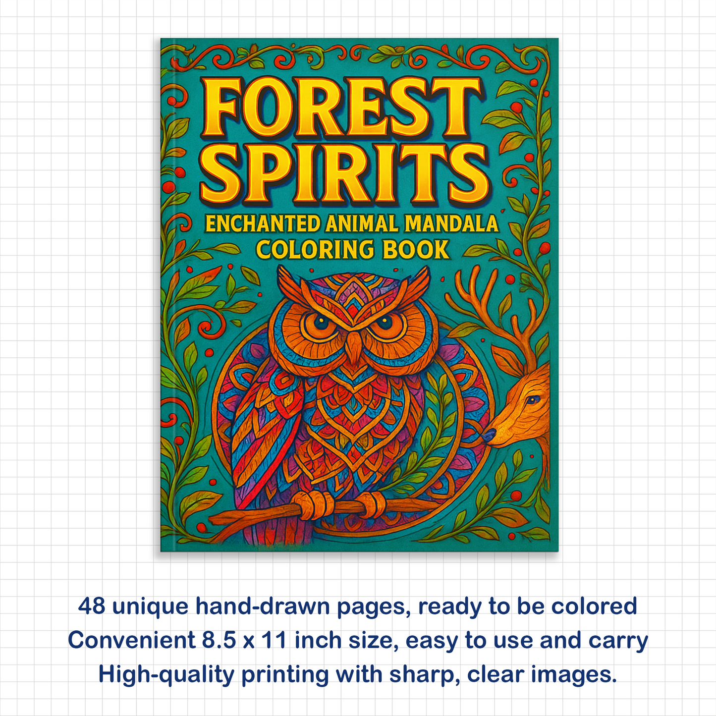Forest Spirits Coloring Book - Animal Mandalas for Mindfulness and Relaxation