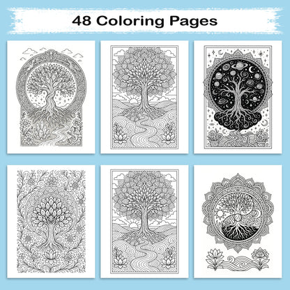 Tree of Life Mandala Coloring Book – Inspirational Nature Designs to Calm Your Mind