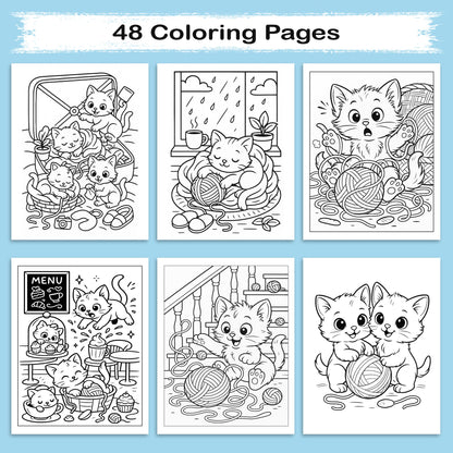 Cat Life - A Funny and Relaxing Coloring Book