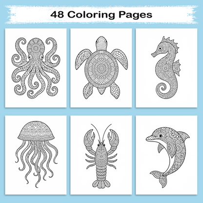 Mystic Wildlife Coloring Book - Intricate Animal Mandalas for Relaxation and Creativity