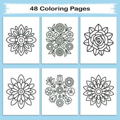 Simple and Sweet Mandalas Coloring Book - 48 Coloring Pages