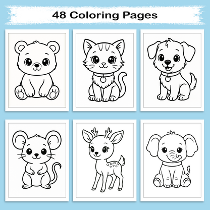 Animal Coloring Book - Fun and Easy Designs of Lions, Giraffes, Elephants & More