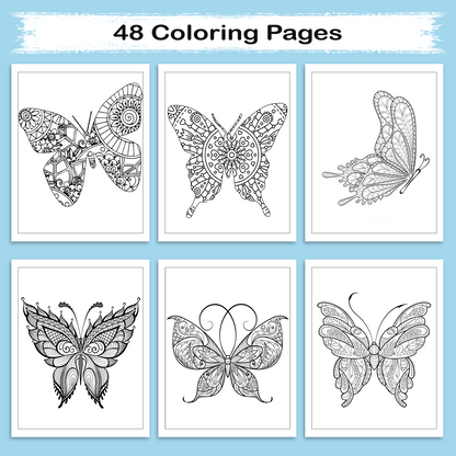 Beautiful Butterfly Coloring Book – Perfect Gift for Butterfly Lovers