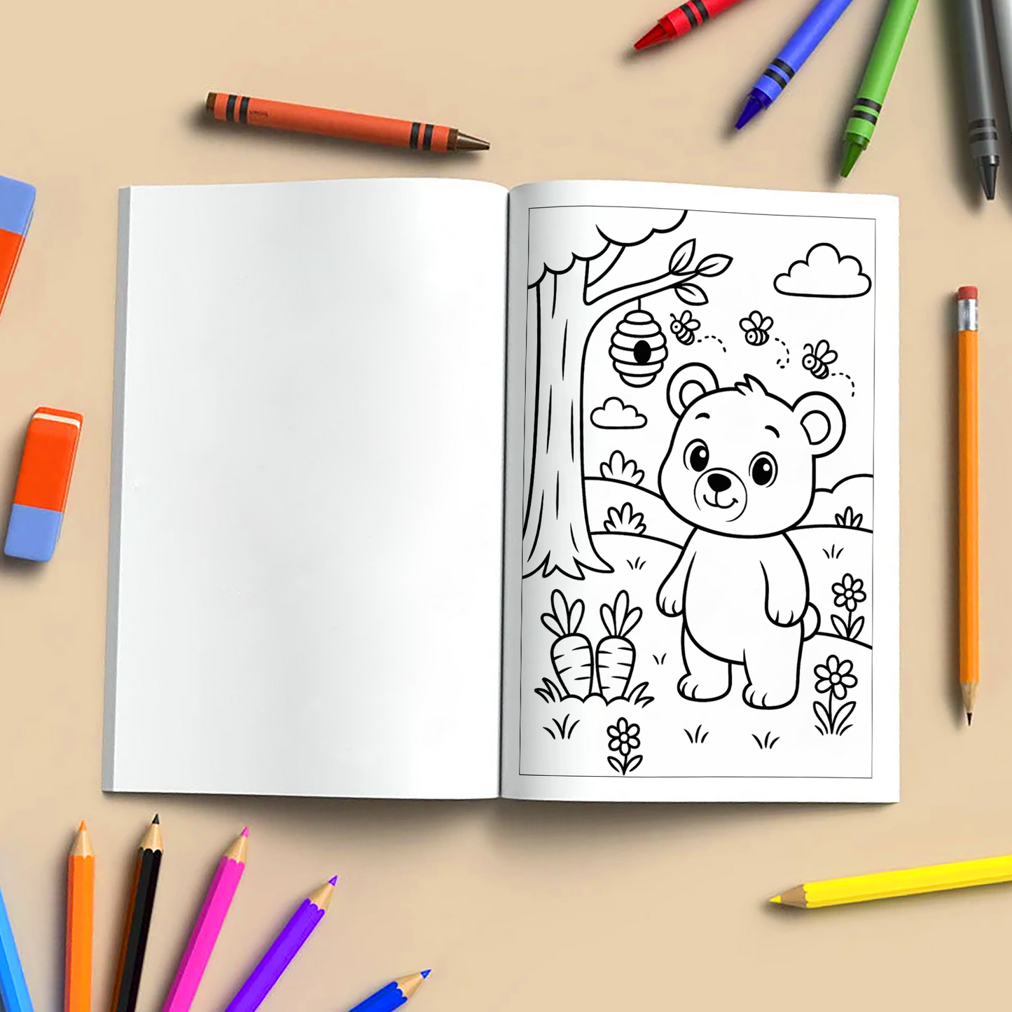 Animal Coloring Book - Relaxing and Joyful Animal Scenes to Color
