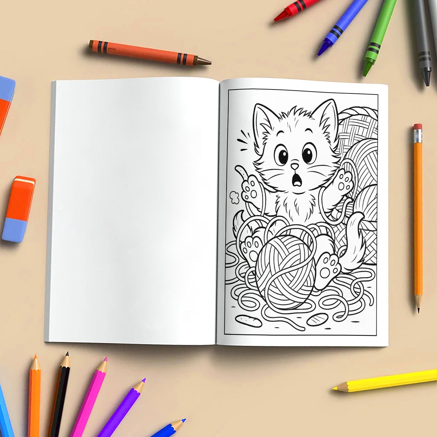 Cat Life - A Funny and Relaxing Coloring Book