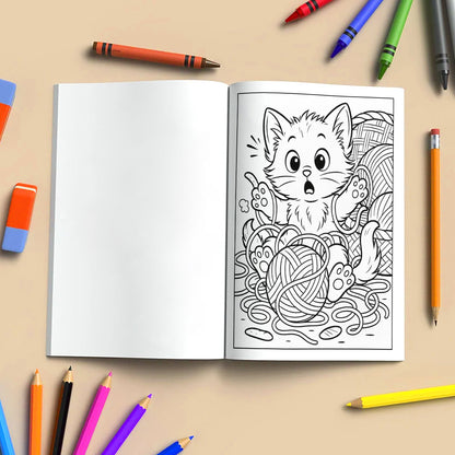 Cat Life - A Funny and Relaxing Coloring Book