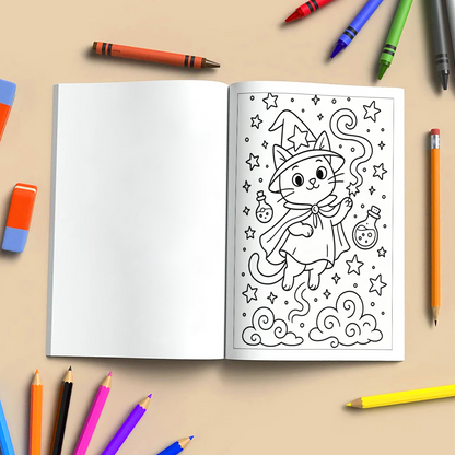 Whimsical Cat Coloring Book – Relaxing & Imaginative Artwork for All Ages