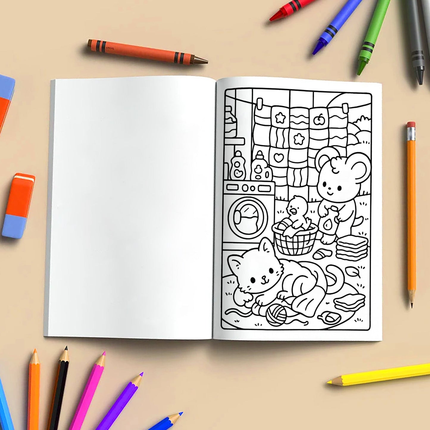 Cozy Farm Life: A Kawaii Coloring Book - Super Cute Animal Characters