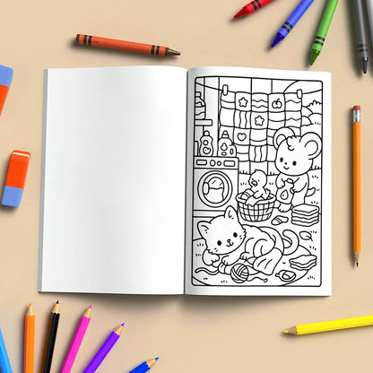 Cozy Farm Life: A Kawaii Coloring Book - Super Cute Animal Characters