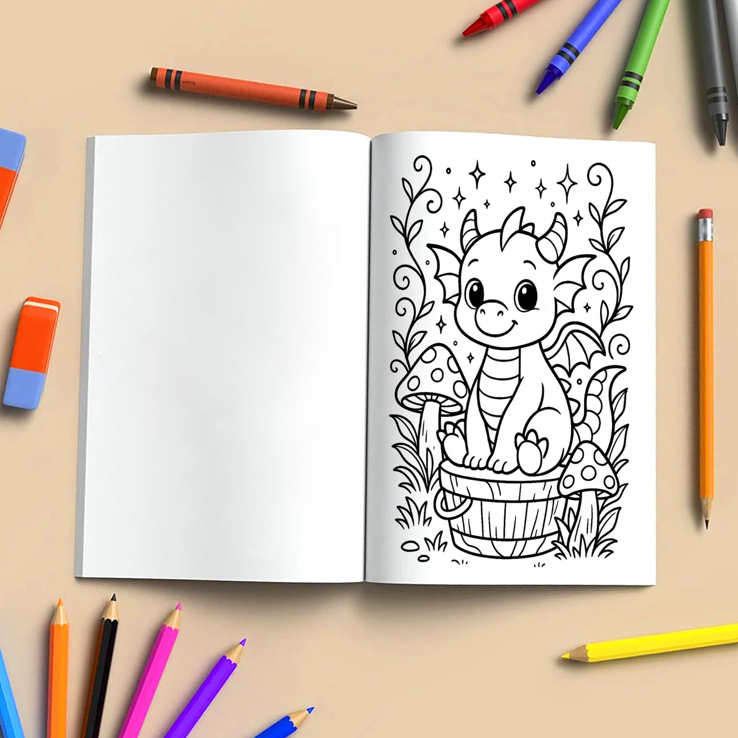 Dragons & Dreams Coloring Book - A Magical Coloring Adventure