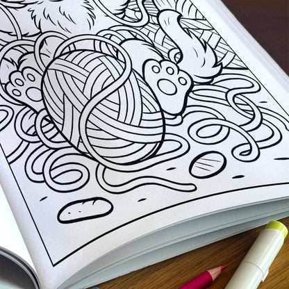 Cat Life - A Funny and Relaxing Coloring Book