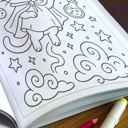 Whimsical Cat Coloring Book – Relaxing & Imaginative Artwork for All Ages