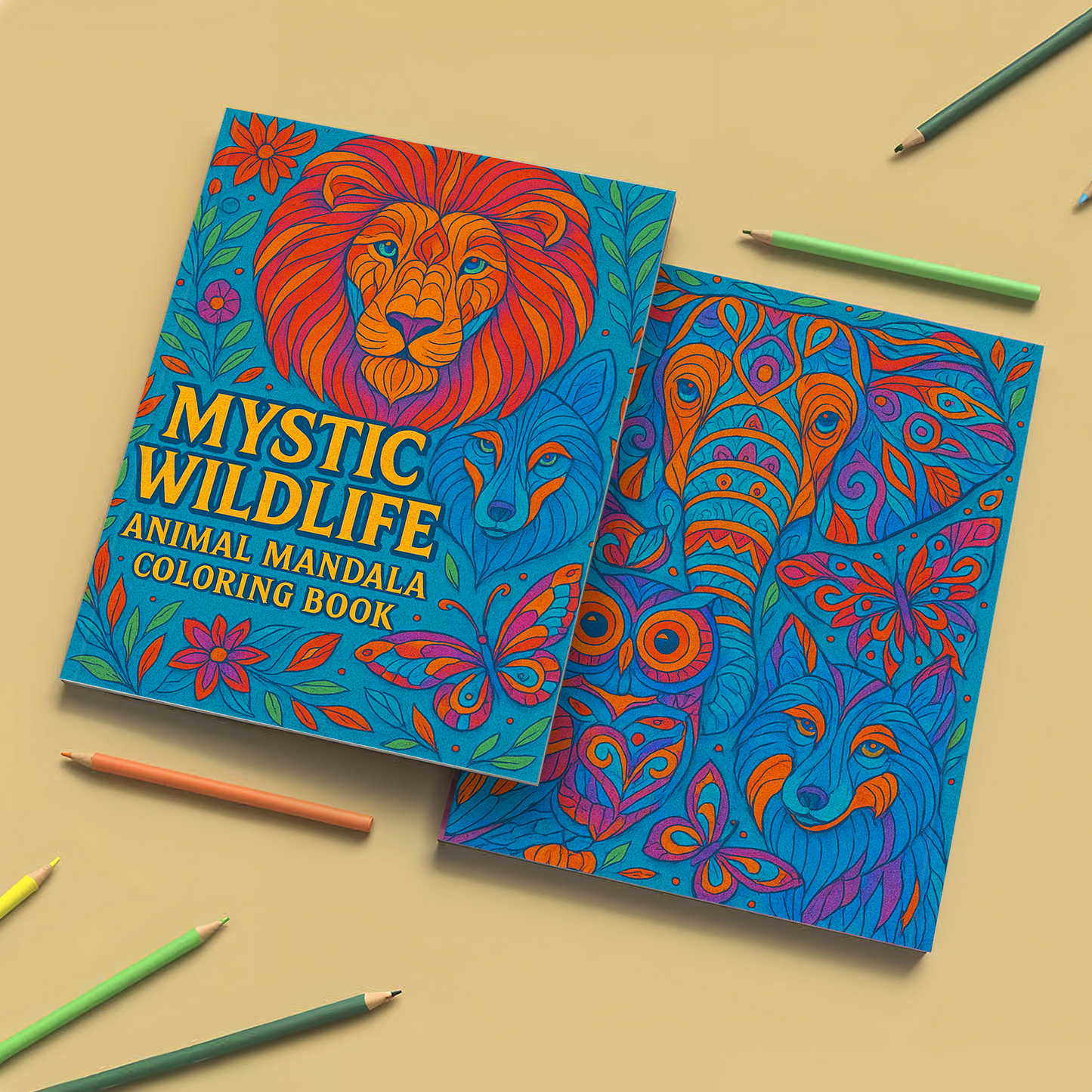 Mystic Wildlife Coloring Book - Intricate Animal Mandalas for Relaxation and Creativity