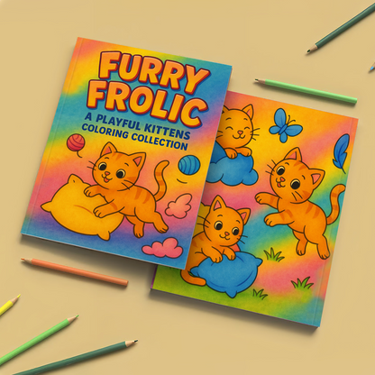 Playful Kittens Coloring Book – Cute and Funny Cats for All Ages