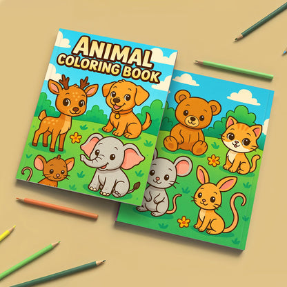 Animal Coloring Book - Fun and Easy Designs of Lions, Giraffes, Elephants & More