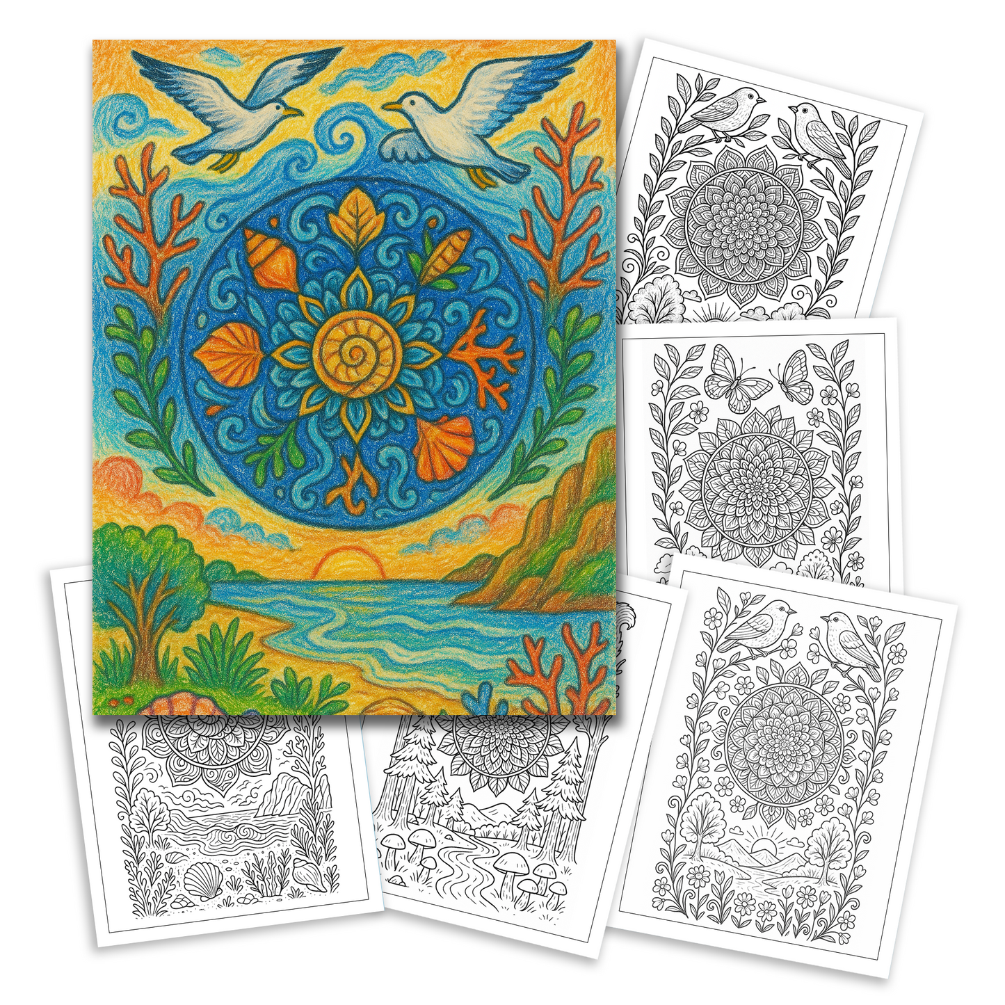 Mandala Coloring Book - Beautiful Circular Patterns for Stress Relief