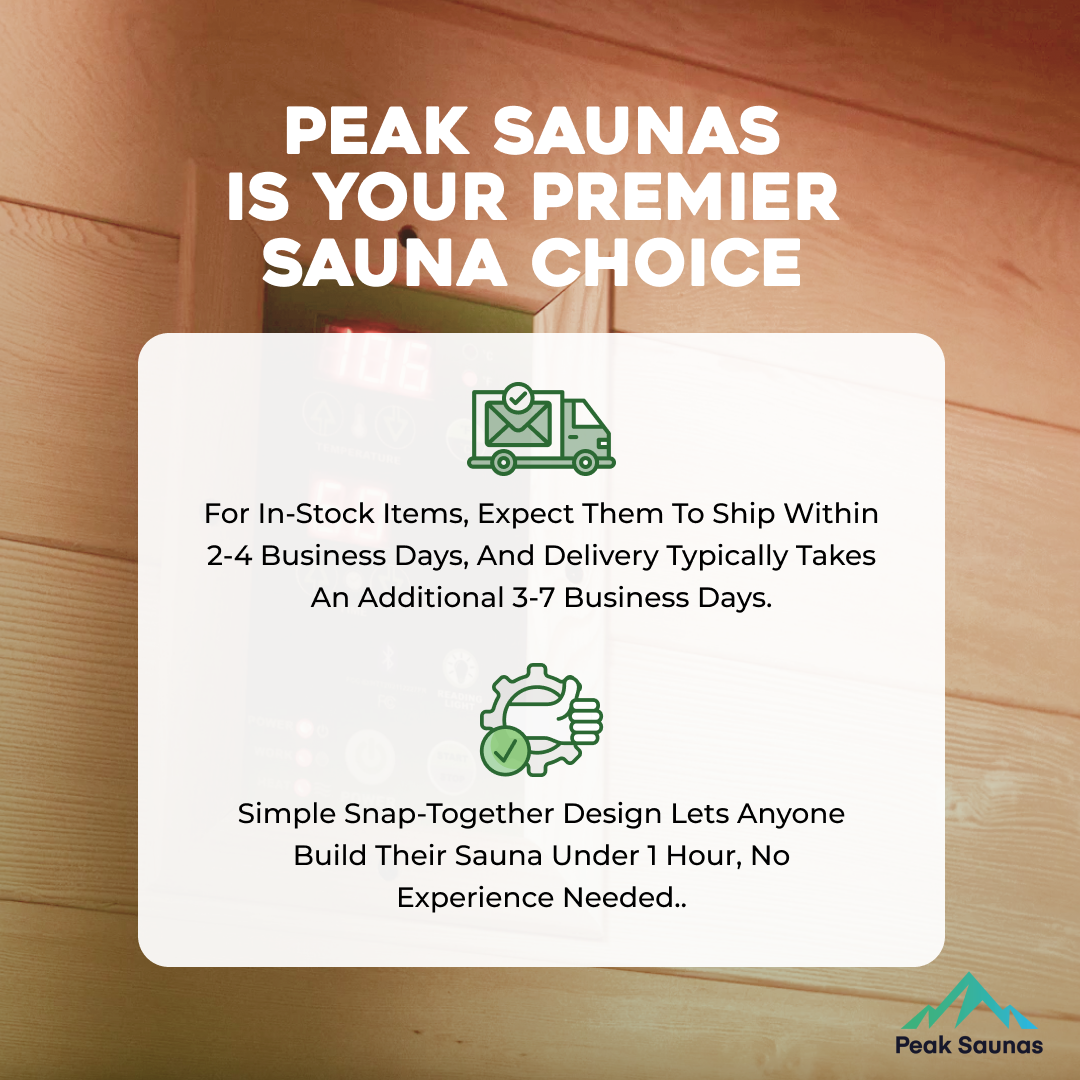 Peak Saunas Aspen Luxury 1-Person FAR Infrared Sauna with Smart WiFi App Control