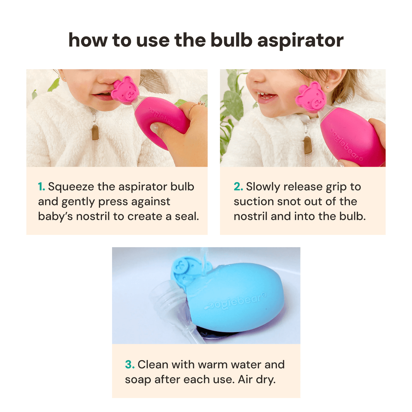 oogiebear bulb nose nasal aspirator