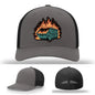 Dumpster Fire Leather Patch Hat