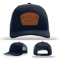 Dirty Hands Clean Money Hat | Blue Collar Leather Patch Design