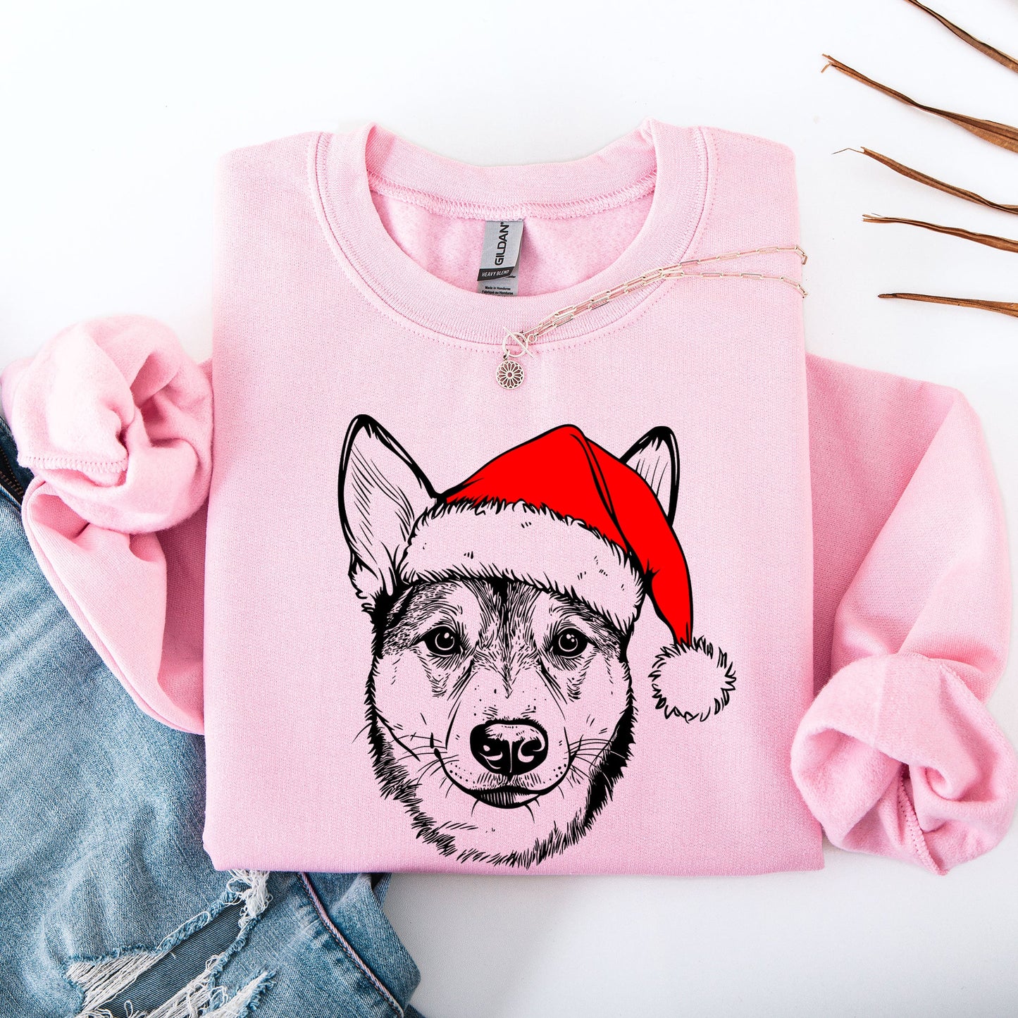 Australian Cattle Dog, Blue Heeler, Santa, Dog, Christmas, Dog Lover, Pet Sweatshirt