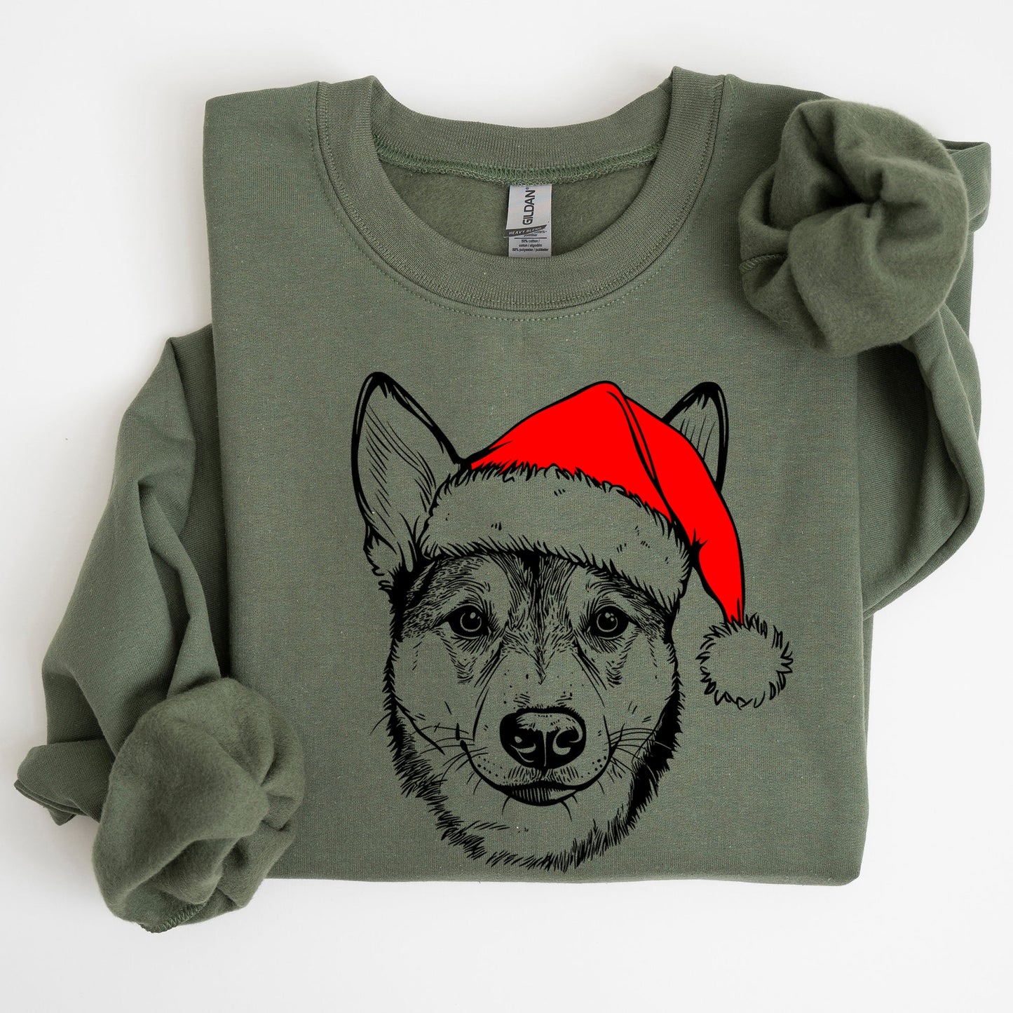 Australian Cattle Dog, Blue Heeler, Santa, Dog, Christmas, Dog Lover, Pet Sweatshirt