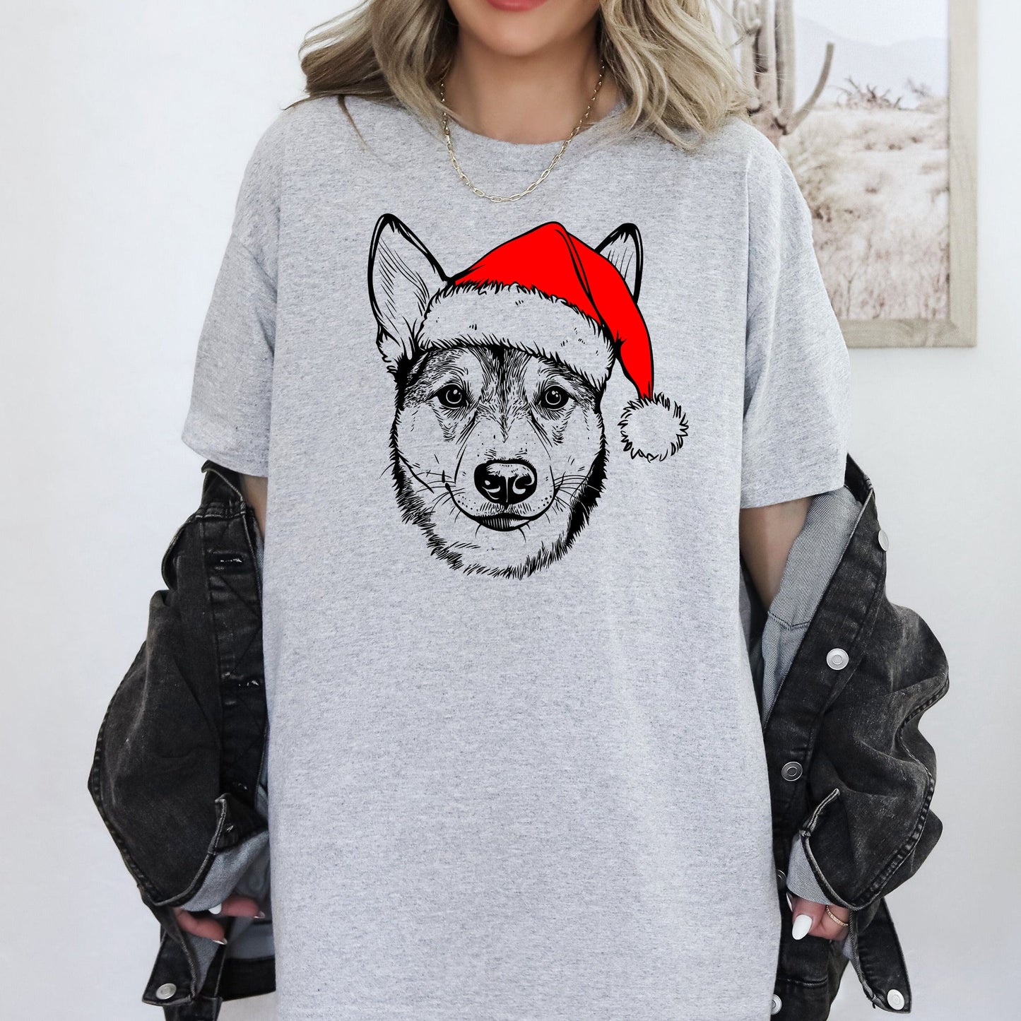 Australian Cattle Dog, Blue Heeler, Santa, Dog, Christmas, Dog Lover, Pet T-Shirt Comfort Colors T-Shirt