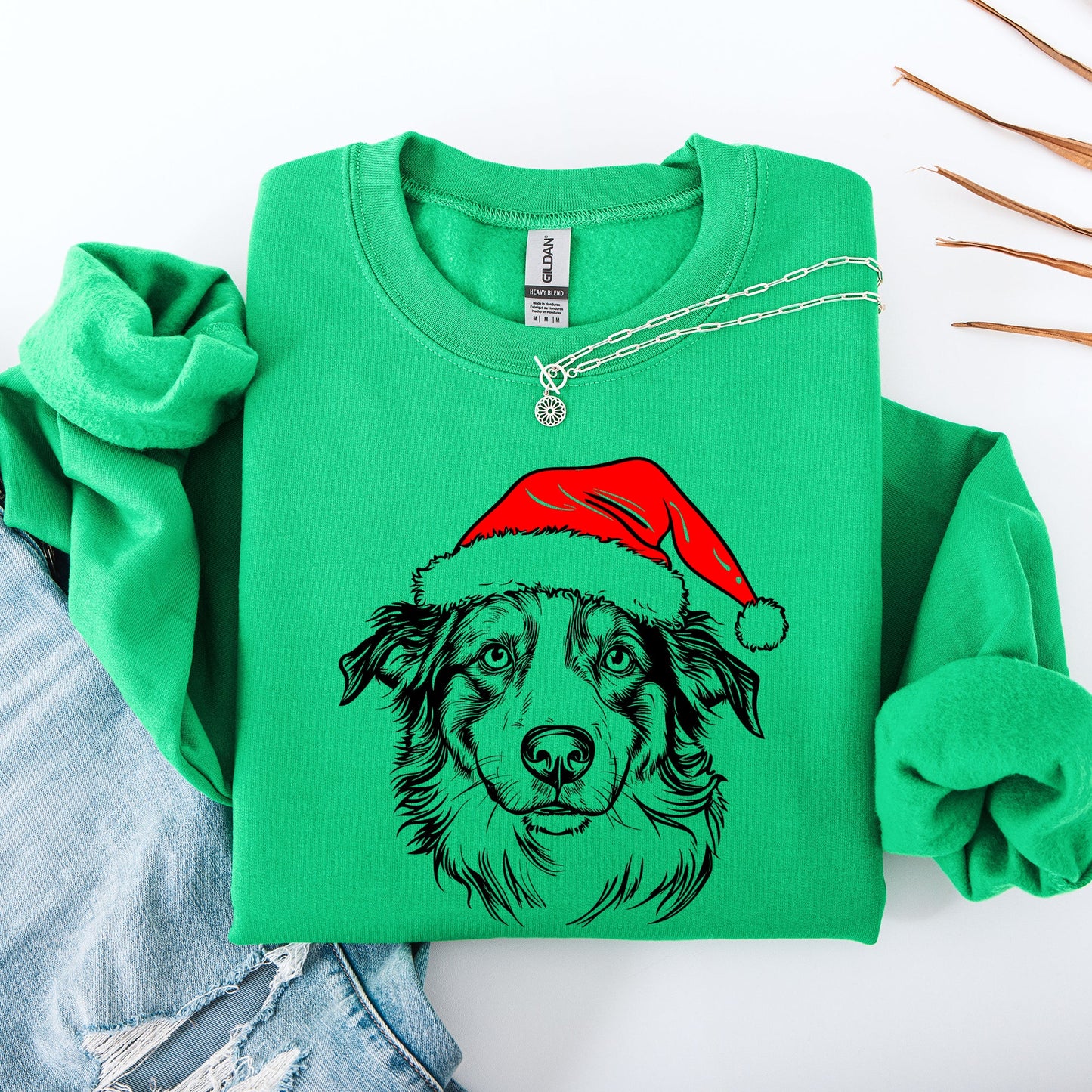 Australian Shepherd, Santa, Dog, Christmas, Dog Lover, Pet Sweatshirt
