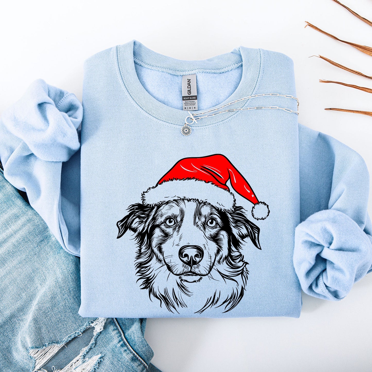 Australian Shepherd, Santa, Dog, Christmas, Dog Lover, Pet Sweatshirt