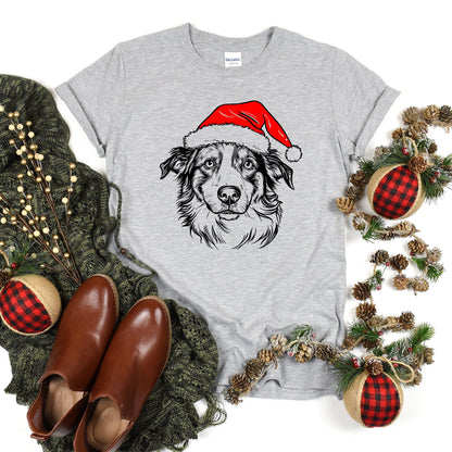 Australian Shepherd, Santa, Dog, Christmas, Dog Lover, Pet T-Shirt Comfort Colors T-Shirt