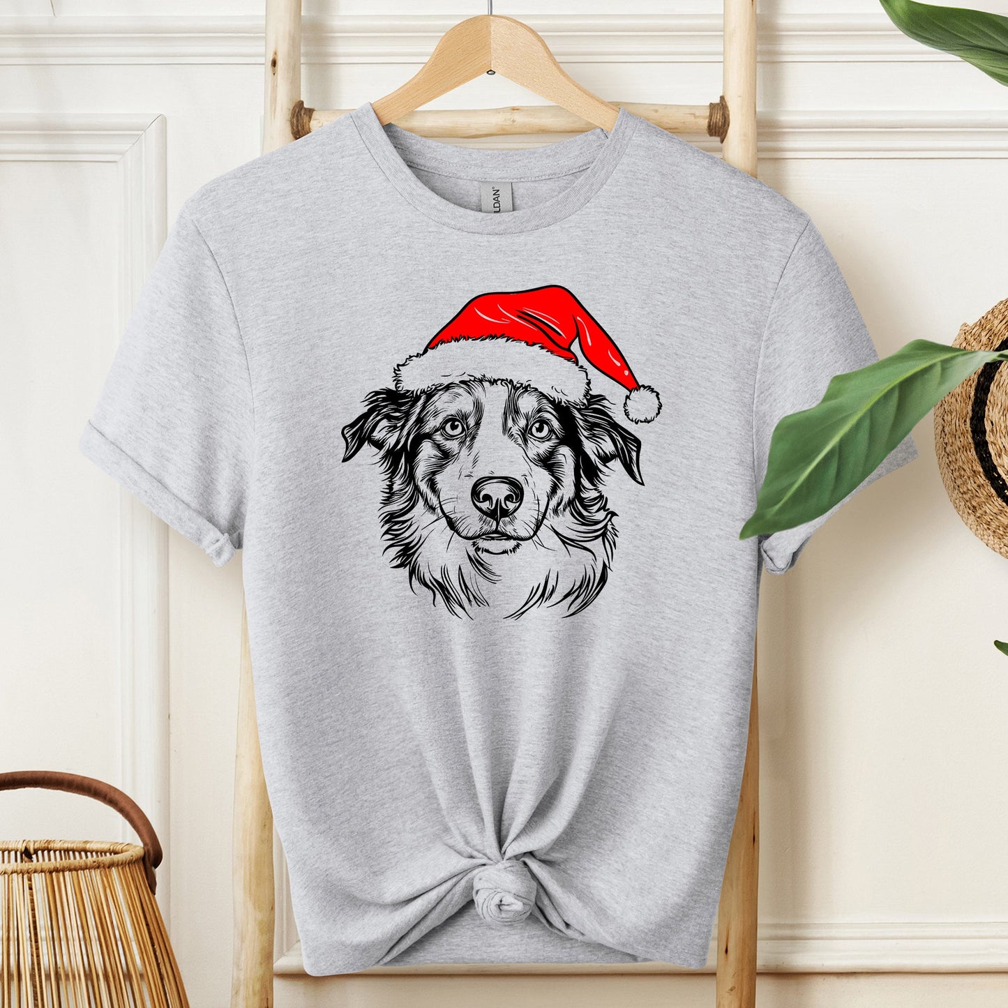 Australian Shepherd, Santa, Dog, Christmas, Dog Lover, Pet T-Shirt Comfort Colors T-Shirt