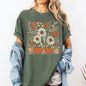 Autumn Botanical, Floral, Flowers, Pressed Flowers, Pumpkins, Thanksgiving Tshirt Comfort Colors T-Shirt
