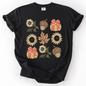 Autumn Floral, Sunflowers, Pumpkin, Fall, Comfort Colors T-Shirt