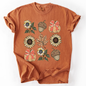 Autumn Floral, Sunflowers, Pumpkin, Fall, Comfort Colors T-Shirt