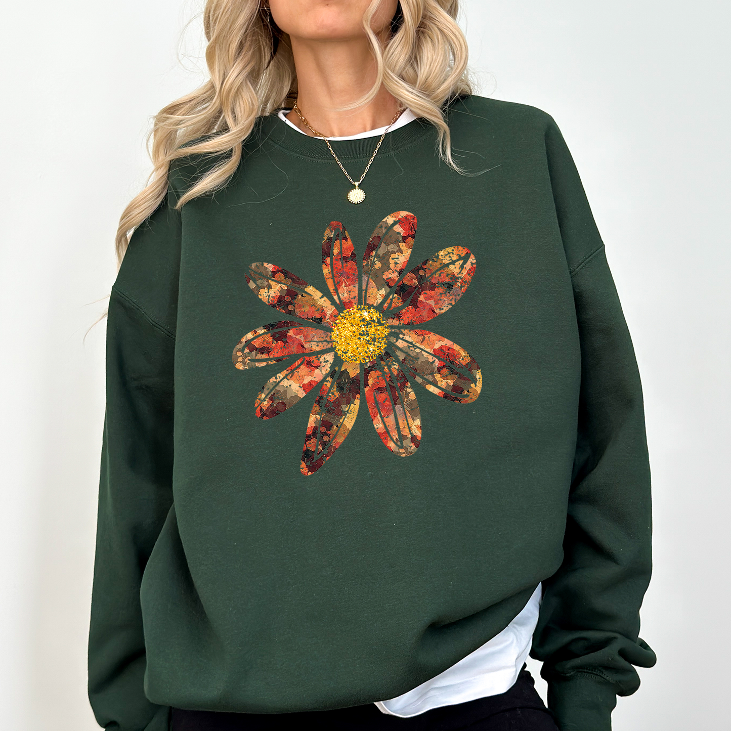Autumn Flower, Beautiful Fall Floral Sweatshirt